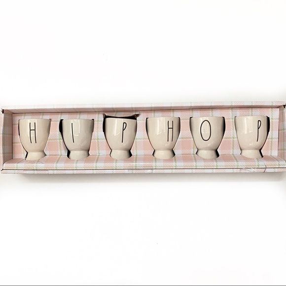 Rae Dunn Hip Hop Egg Cups Holders Set of 6 - Picture 1 of 2